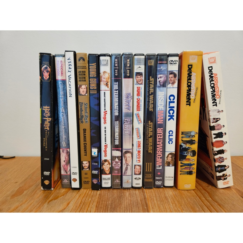 DVD Lot of 14 Arrested Development Star Wars Terminator Harry Potter Comedy